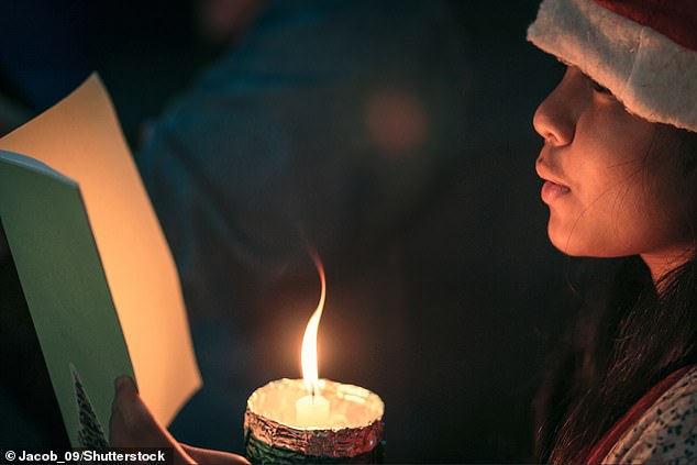 Overall, the results are somewhat surprising, as singing Christmas carols and going to church are traditionally perceived as boring for young people (file photo)