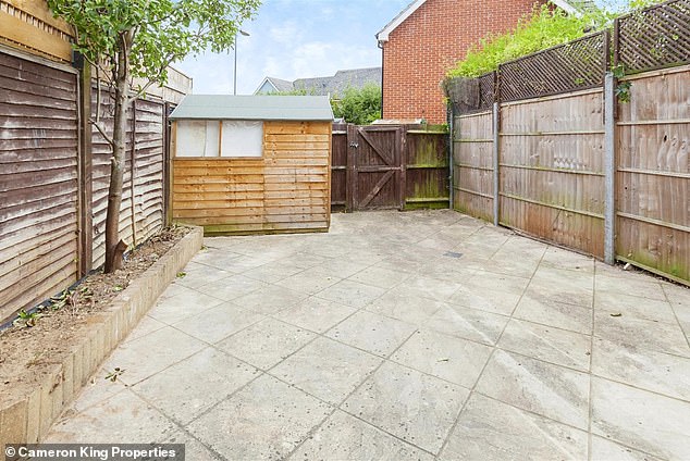 Potential: The Langtree Avenue home features a south-facing patio garden and a handy shed