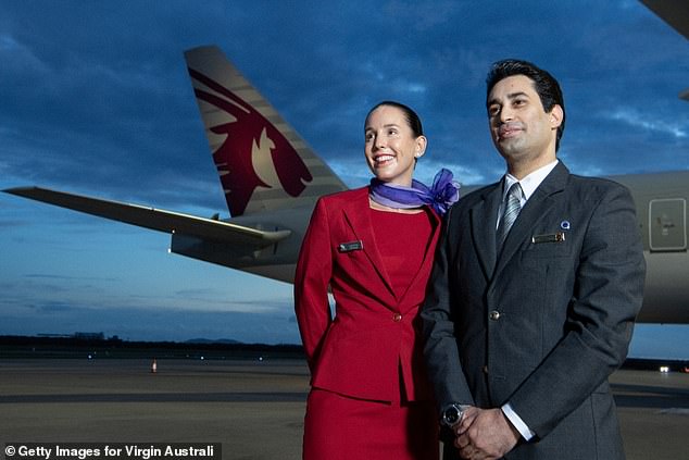 On Thursday, Virgin Australia, in partnership with Qatar Airways, released a series of new flights to more than 100 destinations across the Middle East, Europe and Africa. Virgin Australia and Qatar Airways cabin crew are pictured