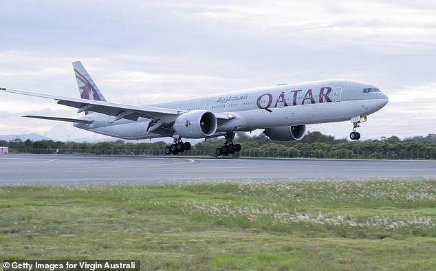 The new international flights starting next year will be operated by Virgin Australia using Qatar Airways' Boeing 777 aircraft. A Qatar Airways aircraft is shown