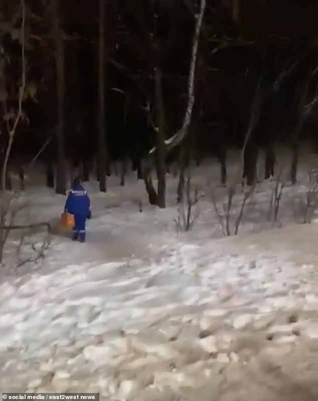 His body was discovered in the snow in a Moscow park