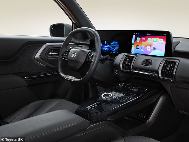 The cabin features a 10.1-inch infotainment display and a larger 10.24-inch digital driver cluster