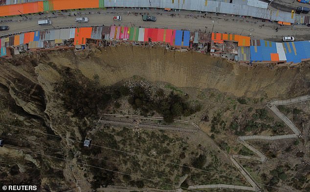 Experts and city officials have warned of the danger of living on the clifftop homes, but residents have decided to stick with it