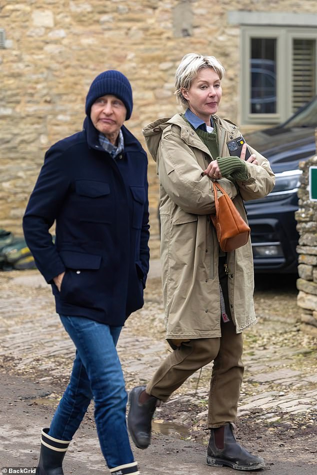 The famous couple enjoyed a relaxing afternoon in the Cotswolds despite the dreadful British weather