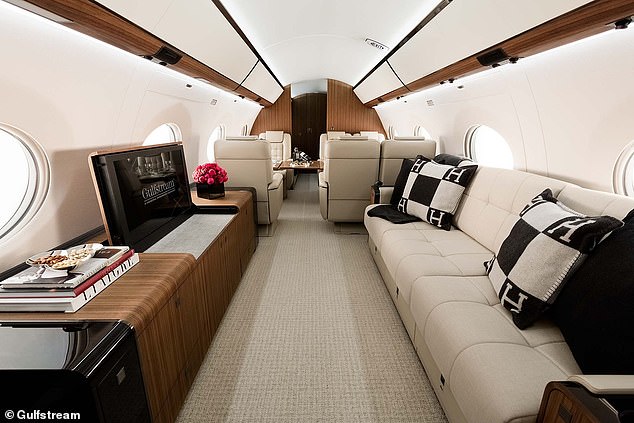 On the inside, the NBA legend's lavish new plane can accommodate up to 19 passengers