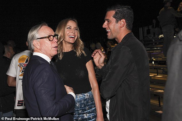 Oren (right) is pictured with fashion designers Tommy Hilfiger and Dee Ocleppo in 2017