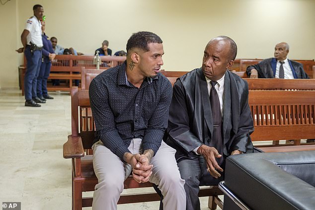 Tampa Bay Rays shortstop Wander Franco, left, sits in court with his attorney Teodosio Jaquez for his trial on charges of sexual abuse of a minor