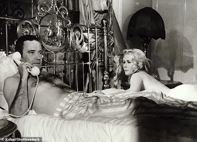 With Jack Lemmon in Avanti! in 1972