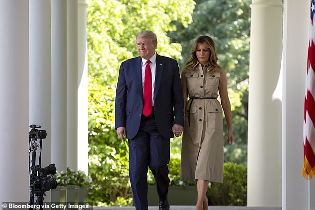 Donald and Melania Trump at the White House in May 2020