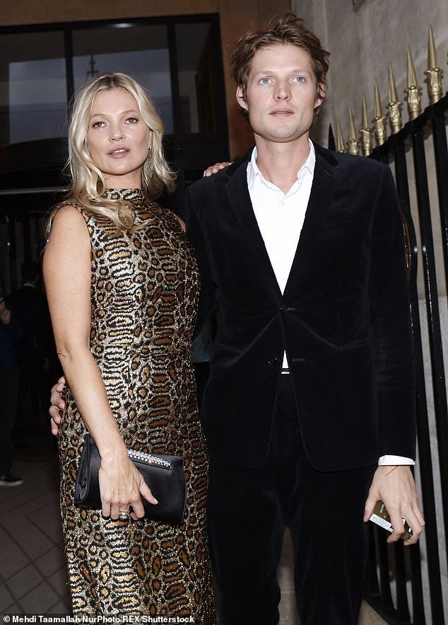 Model Kate Moss is said to have split from boyfriend Nikolai von Bismarck, the couple pictured here at Hotel De Crillon in Paris in 2019