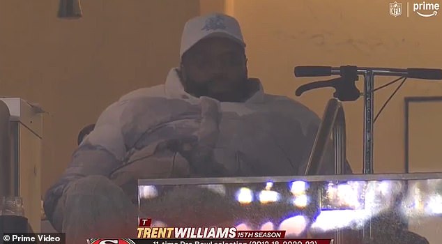 The actual Williams was seen later in the evening in a suite far away from the sidelines