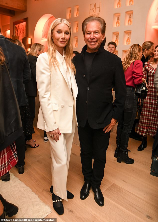 At the event, she mingled with Gary Friedman, CEO of Restoration Hardware