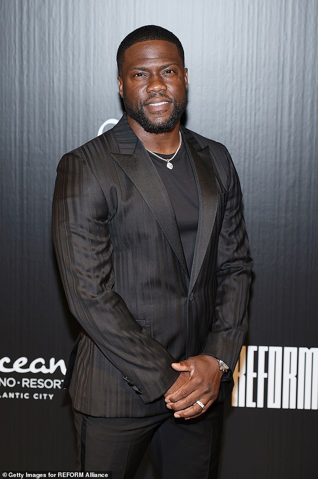 Last year, Kevin Hart (pictured 2023) sued Tasha for extortion after the gossip blogger allegedly asked him to pay $250,000 to prevent the release of a tell-all interview with his former assistant.