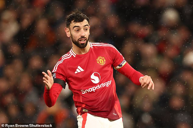 He said: 'A dilemma also looms over Bruno Fernandes. Unlike Rashford, Fernandes was one of United's best players during a difficult period