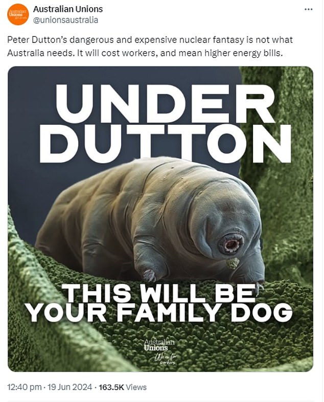 The scare campaign started early in June when Anthony Albanese's allies tried to demonize nuclear energy with memes like this