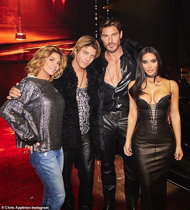 They married in April 2023 in Las Vegas, in a ceremony officiated by Kim Kardashian (R) and attended by Shania Twain (L), who performed You're Still The One