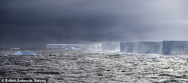 In February this year, the iceberg became stuck in a Taylor column - a phenomenon in which rotating water above an undersea mountain holds objects in place