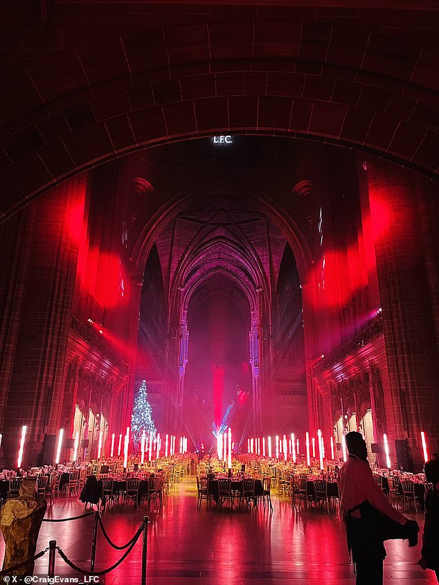 The annual event for all non-football staff was held in the city's famous cathedral