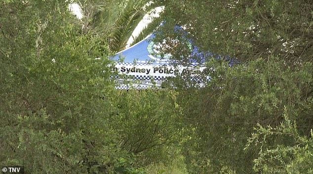 Several officers were seen working under a gazebo off Foreshore Road