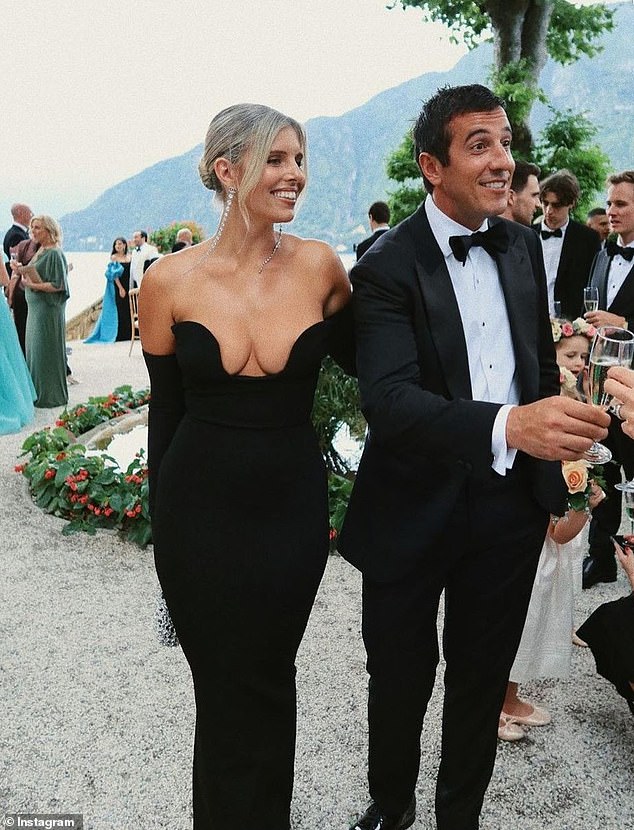 Swimwear mogul Natasha Oakley and booze heir Theo Chambers attended the wedding, two weeks after their own wedding in Capri