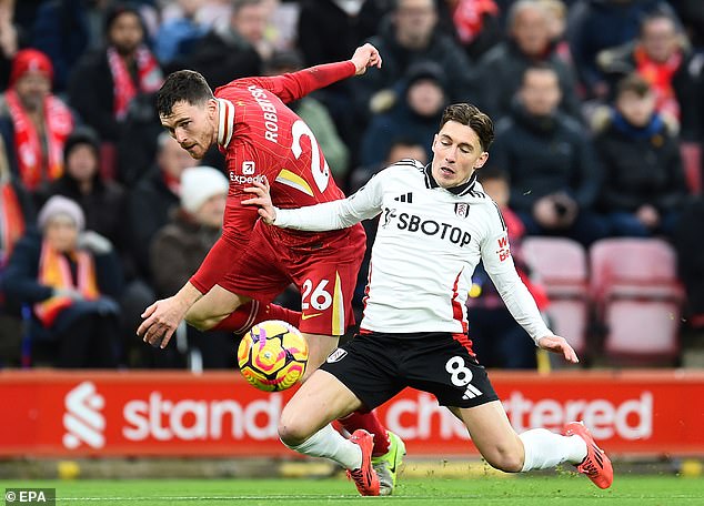 Andy Robertson was then sent off for a foul on Harry Wilson, capping off a crazy start to the match