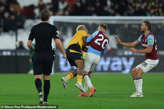 Mario Lemina was stripped of the captaincy after rushing over Jarrod Bowen on Monday