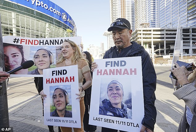 Kobayashi's father Ryan, 58, joined the search after the family believed she may have been kidnapped. He is seen here next to her aunt