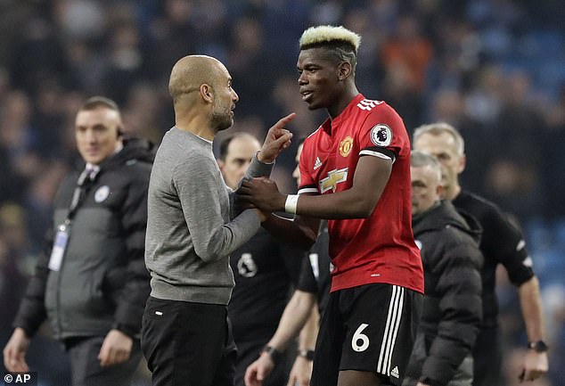 Pep Guardiola (left) could try to bring Pogba to City as the club look for a way out of their current dismal form