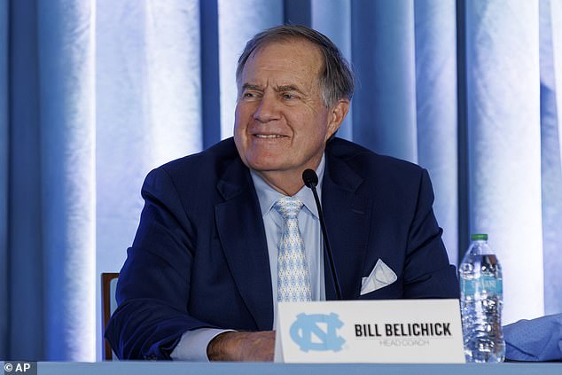 Belichick smiles during his introductory press conference in North Carolina on Thursday