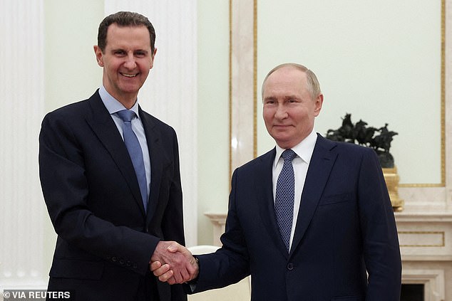 Vladimir Putin attends a meeting with Bashar al-Assad at the Kremlin in Moscow, July 24, 2024