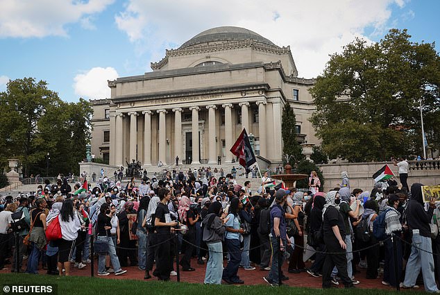 Hundreds of pro-Palestinian protesters took over the campus of Columbia University on the one-year anniversary of the October 7 attack on Israel