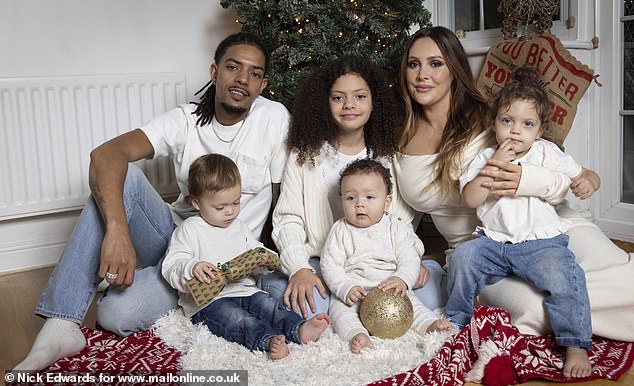 Fazer went from hip-hop bad boy to doting dad (pictured with Zander, seven months, Zaviar, 22 months, Ava, 11, girlfriend Ashley Havelin and Zariah, 22 months)