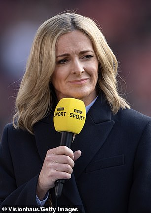 Cates will present MOTD in rotation alongside Gabby Logan (pictured) and Mark Chapman