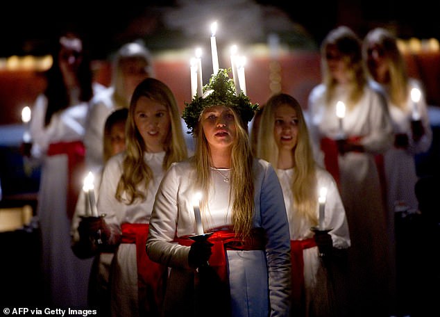 Saint Lucia Day was celebrated on December 13 in honor of the Christian martyr