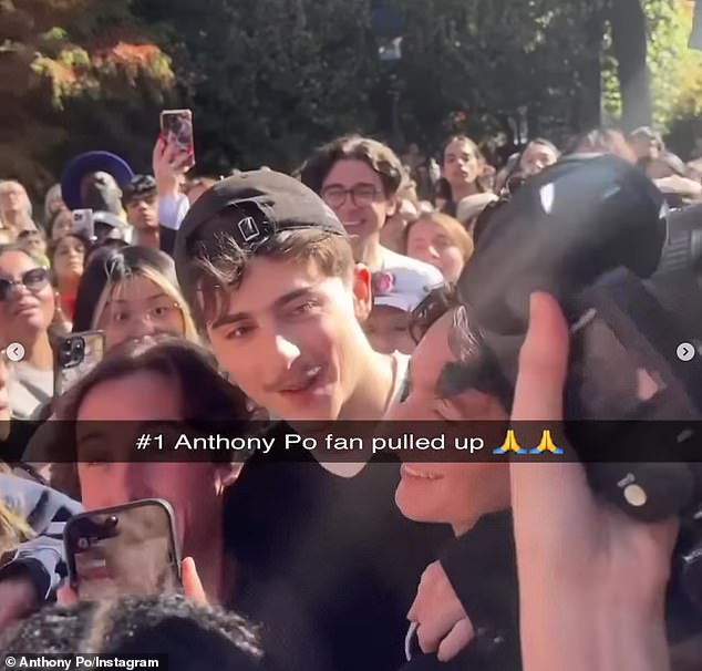 The 23-year-old content creator created the $50 Timothée Chalamet look-alike contest in Lower Manhattan for digital invitation app Partiful on Oct. 26, where the 28-year-old Oscar nominee (pictured) made a surprise appearance