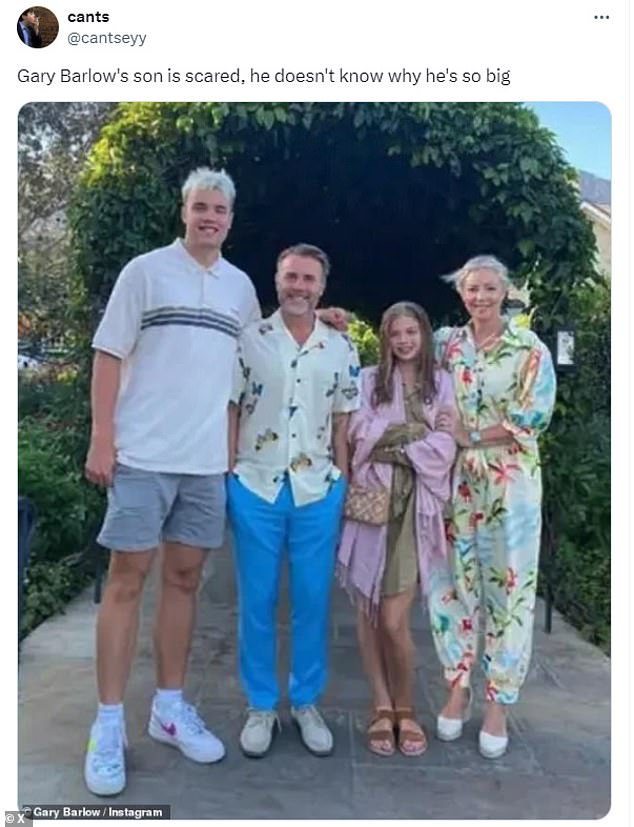 The singer initially praised his son for staying out of the spotlight, but after the photo was reposted on X, a sea of ​​memes emerged commenting on Daniel's height.