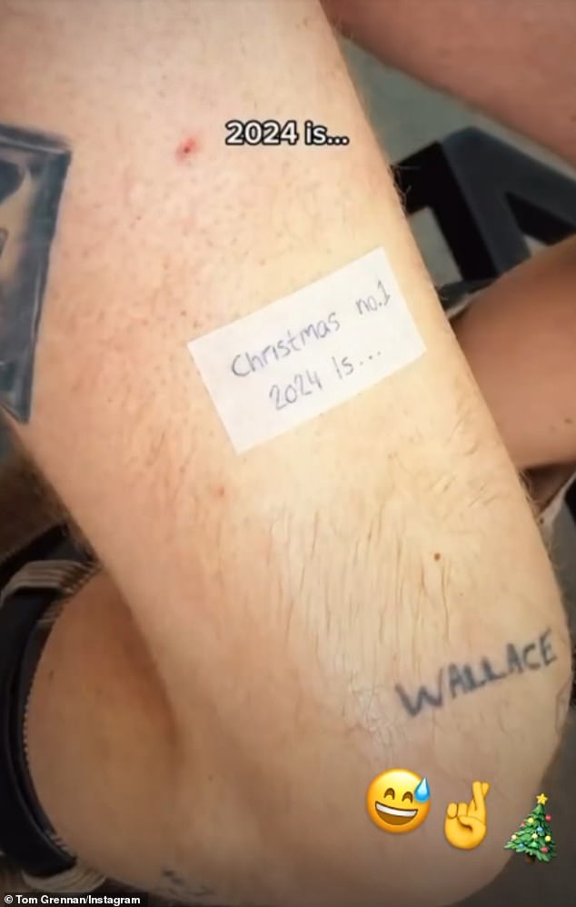 And in a snap shared to the musician, 29, on Instagram on Sunday, the singer has shown his confidence in his new hit as he got a tattoo to mark the possible occasion