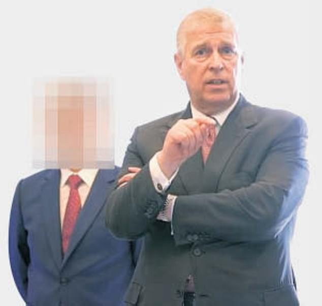 The Mail can reveal that, in addition to royals and former prime ministers, the alleged agent also mingled with captains of industry. Pictured: Prince Andrew with the alleged Chinese spy