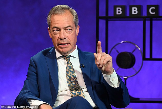 Reform leader Nigel Farage (pictured) said he would be prepared to use parliamentary privilege to name the alleged spy