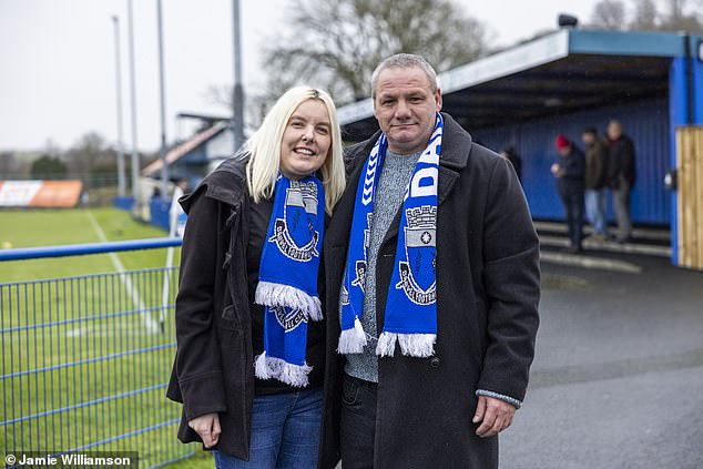 Supporters Caroline McIntyre and Derek Steven got engaged to the club two weeks ago