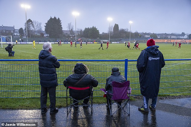 Some fans have a perfect view of Saturday's cup match