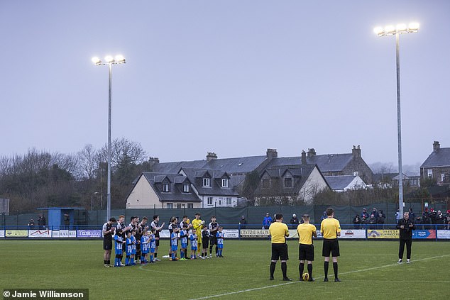 The Darvel players are under the spotlight before the match with Johnstone Burgh