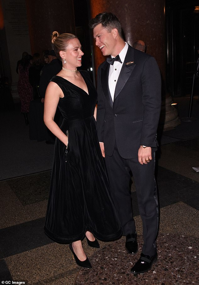 Jost and Johansson met on the set of SNL in 2017 and married in 2020. Seen here on December 5, 2024