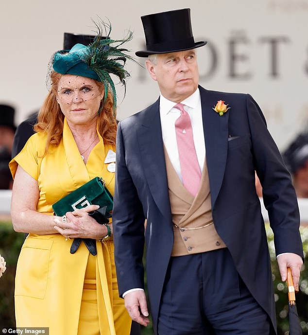 Sarah Ferguson and the Duke of York at Royal Ascot in 2019. Prince Andrew's ex-wife described herself as a 'carer' who 'looks after a sad man' in the Duke