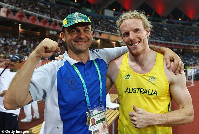 Numerous complaints from athletes led to an investigation in 2019, which led to the institute terminating the contract of Russian-born Parnov (Parnov pictured with Steve Hooker)