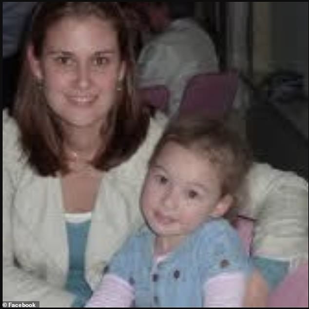 Tanya Sandoe is pictured next to her daughter