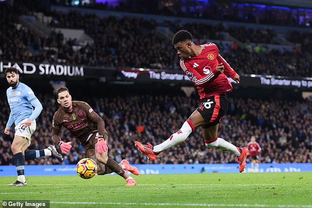 Amad Diallo made two decisive contributions in the final minutes of the match at the Etihad