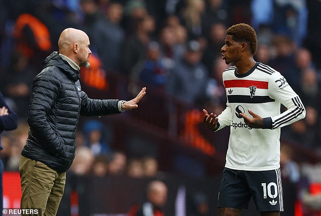 Erik ten Hag tried to keep Rashford on track and disciplined the player after he was criticized for going to Chinawhite