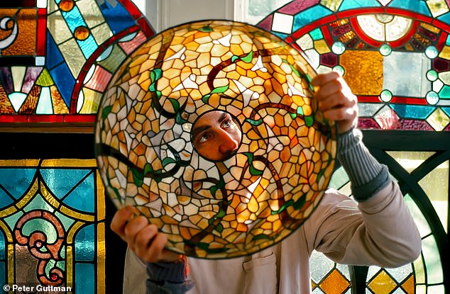 A stained glass restorer in Washington, District of Columbia