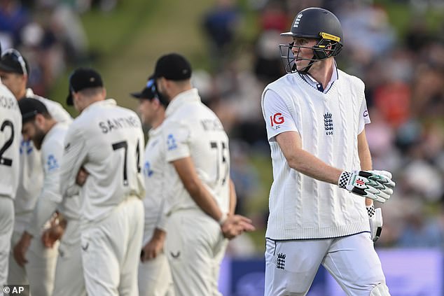 Zak Crawley was trapped by Matt Henry - the sixth time in the series he has dismissed the England opener